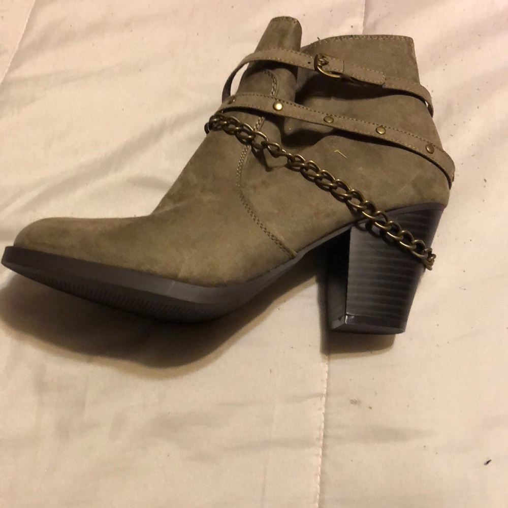 Booties new. Never been used.